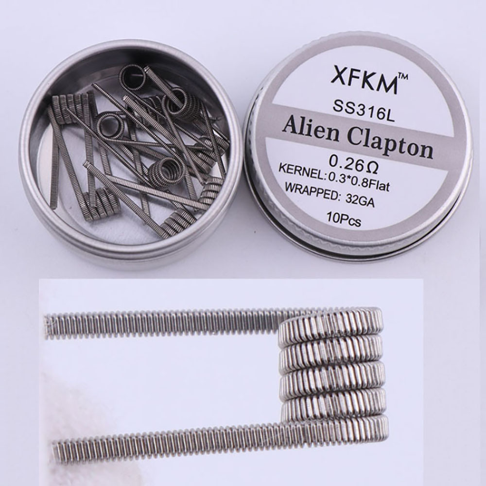 Clapton Wire Pre Built - Ss316l 10 teile/schachtel vorgefertigte Spule Alien