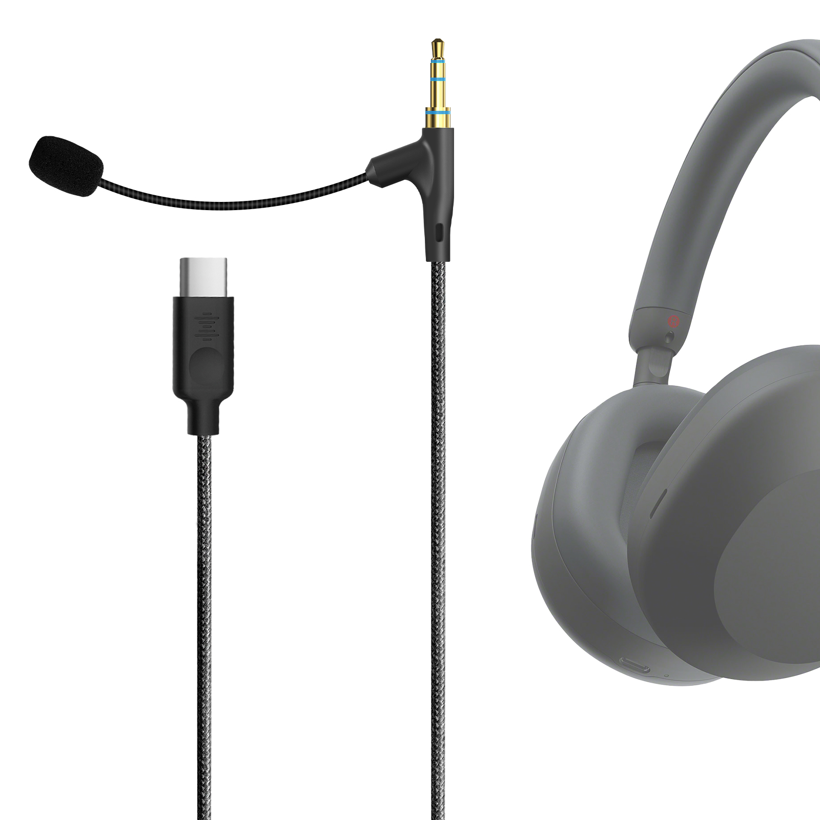 Beats Headphone Solo 4 - Geekria Boom Mic-Kopfhörerkabel, kompatibel mit Sony